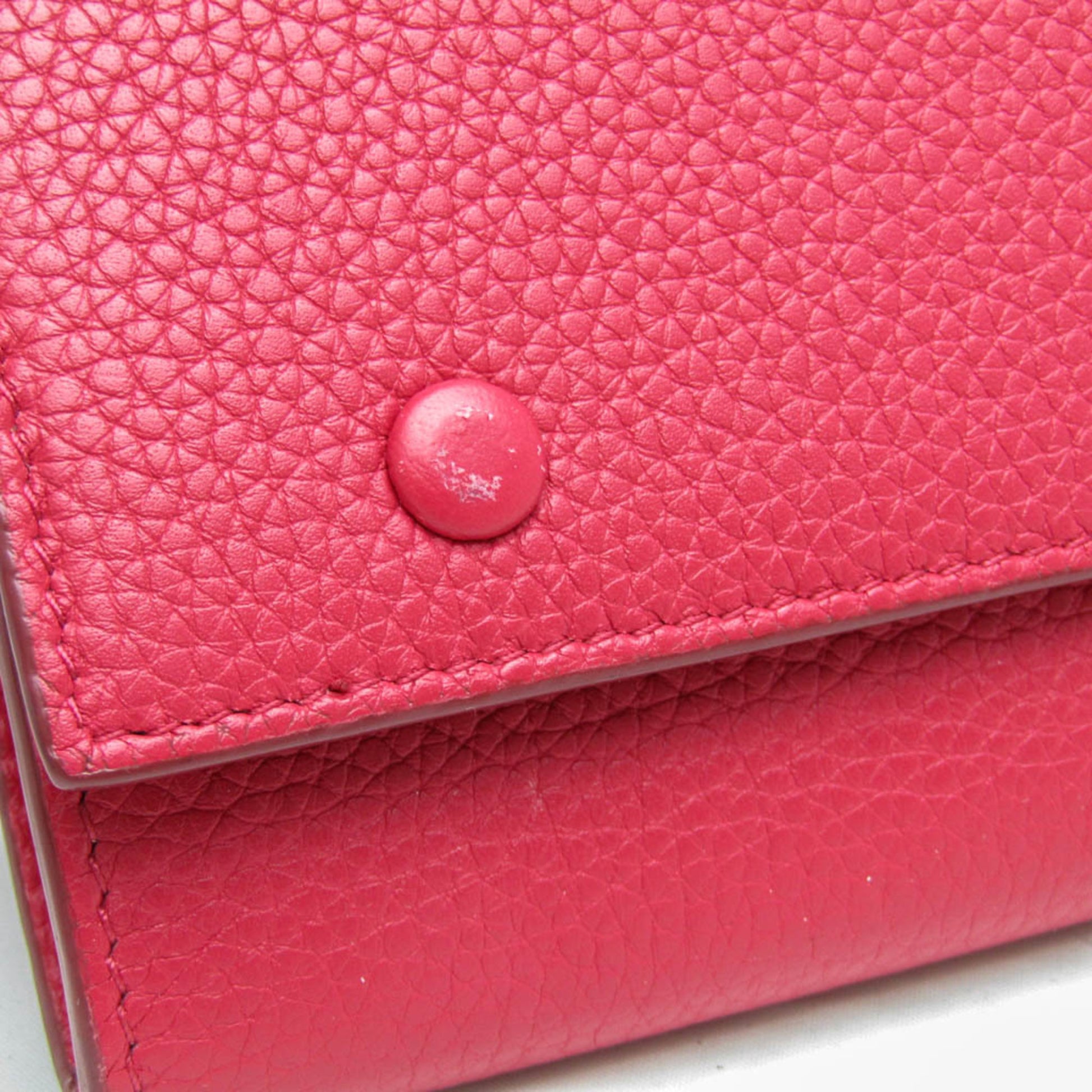 Celine Multifunction Flap Wallet Leather, Pink, Leather, Wallet