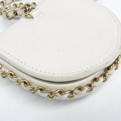 Chanel Chain Around Coin Purse with Chain Quilted Caviar, White, Leather, Shoulder Bag