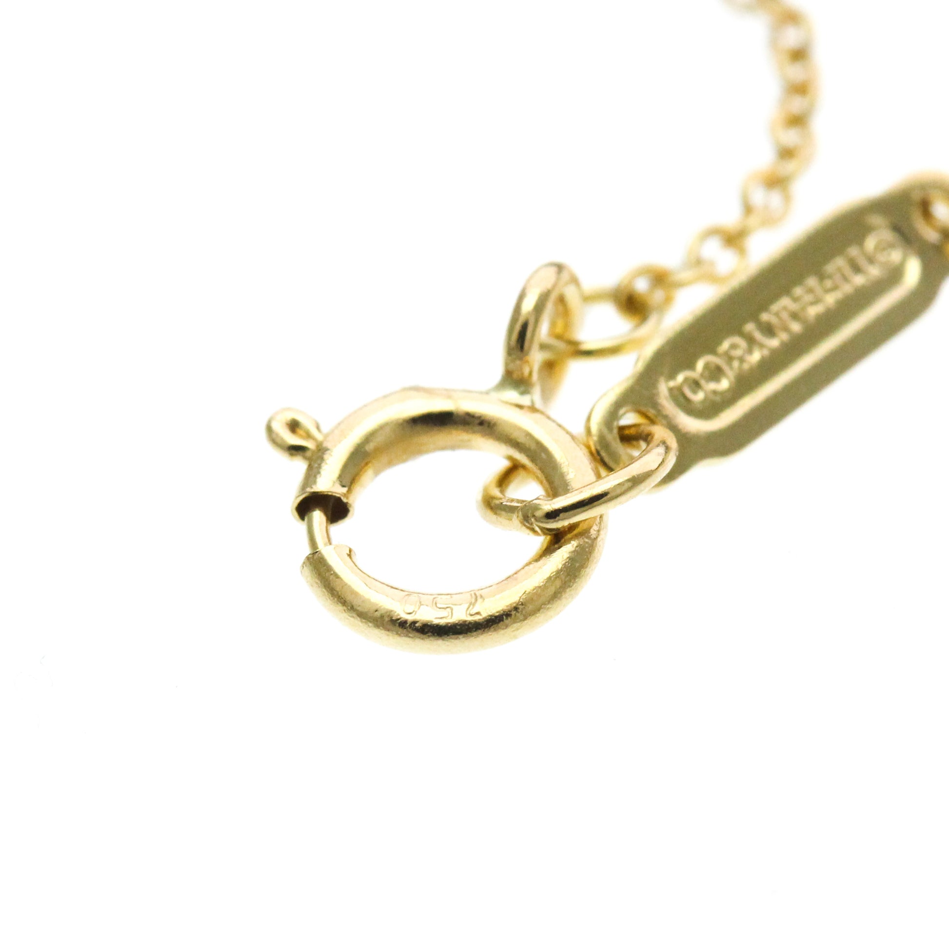 Tiffany & Co. Letter Disc Charm Pendant Necklace 18K Yellow Gold, Gold, Yellow Gold, Necklace