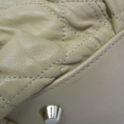 Christian Dior Lady cannage Matelassé, Beige, Leather, Handbag