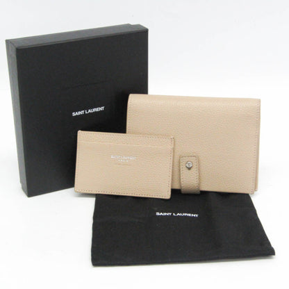 Saint Laurent Sac De Jour Souple Card Case Leather, Beige, Leather, Wallet