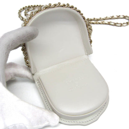 Chanel Chain Around Coin Purse with Chain Quilted Caviar, White, Leather, Shoulder Bag