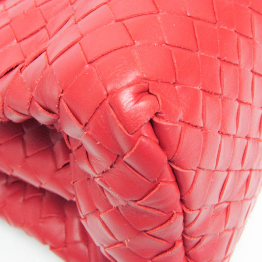 Bottega Veneta Roma Bag Intrecciato Nappa, RED, LEATHER, Shoulder bag
