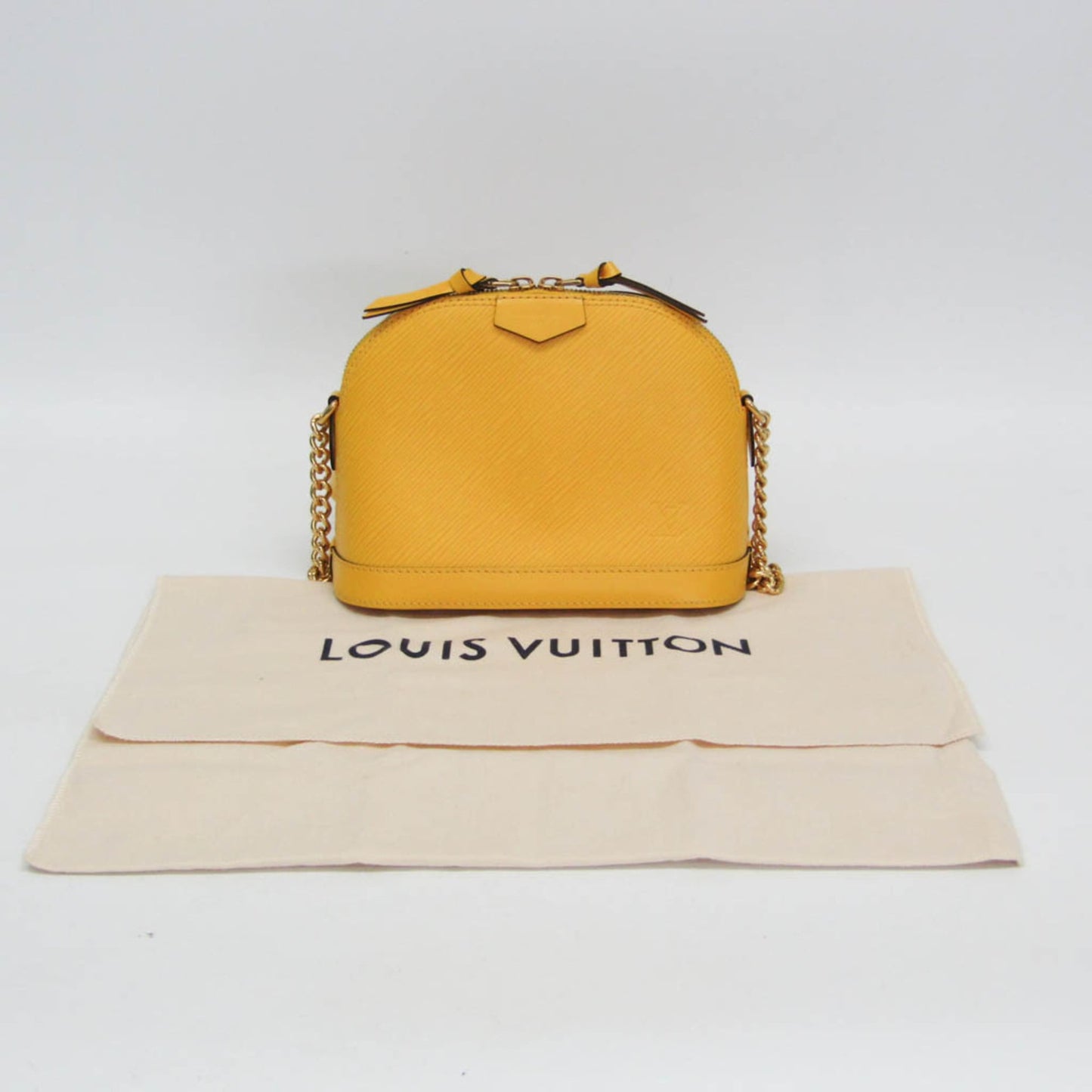 Louis Vuitton Alma Chain Handbag Epi Leather, Yellow, Leather, Shoulder Bag
