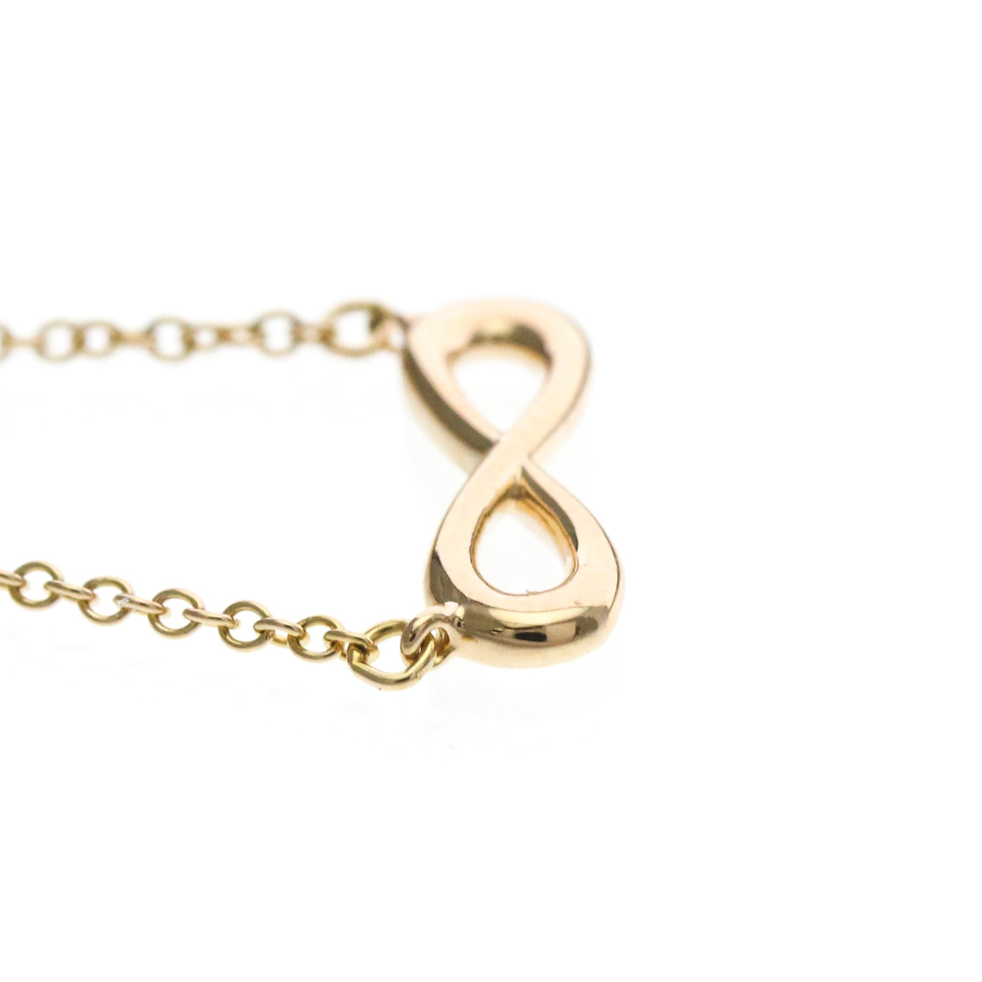 Tiffany & Co. Infinity Pendant Necklace 18K Rose Gold, Gold, Pink Gold, Necklace