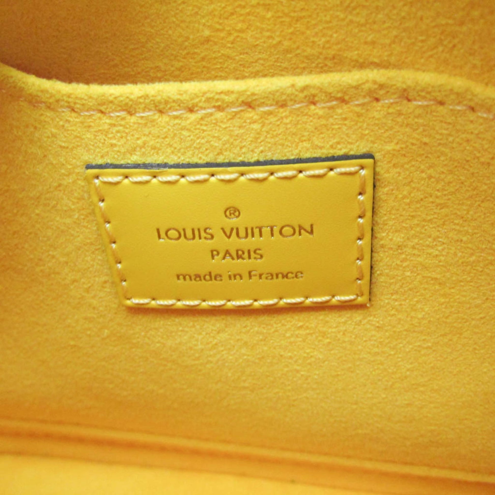 Louis Vuitton Alma Chain Handbag Epi Leather, Yellow, Leather, Shoulder Bag