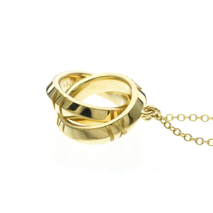 Tiffany & Co. Atlas X Closed Interlocking Pendant Necklace 18K Yellow Gold, Gold, Yellow Gold, Necklace