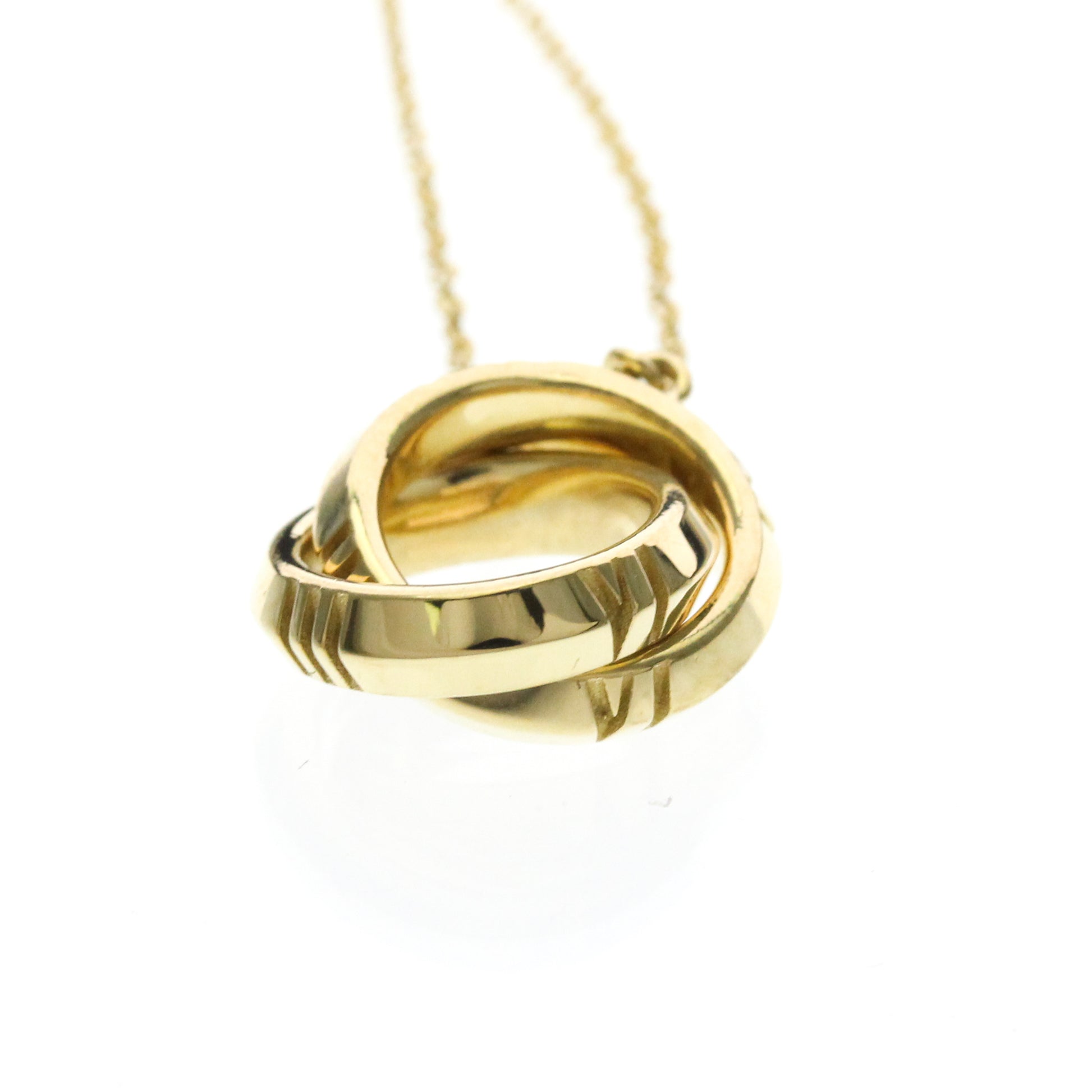 Tiffany & Co. Atlas X Closed Interlocking Pendant Necklace 18K Yellow Gold, Gold, Yellow Gold, Necklace