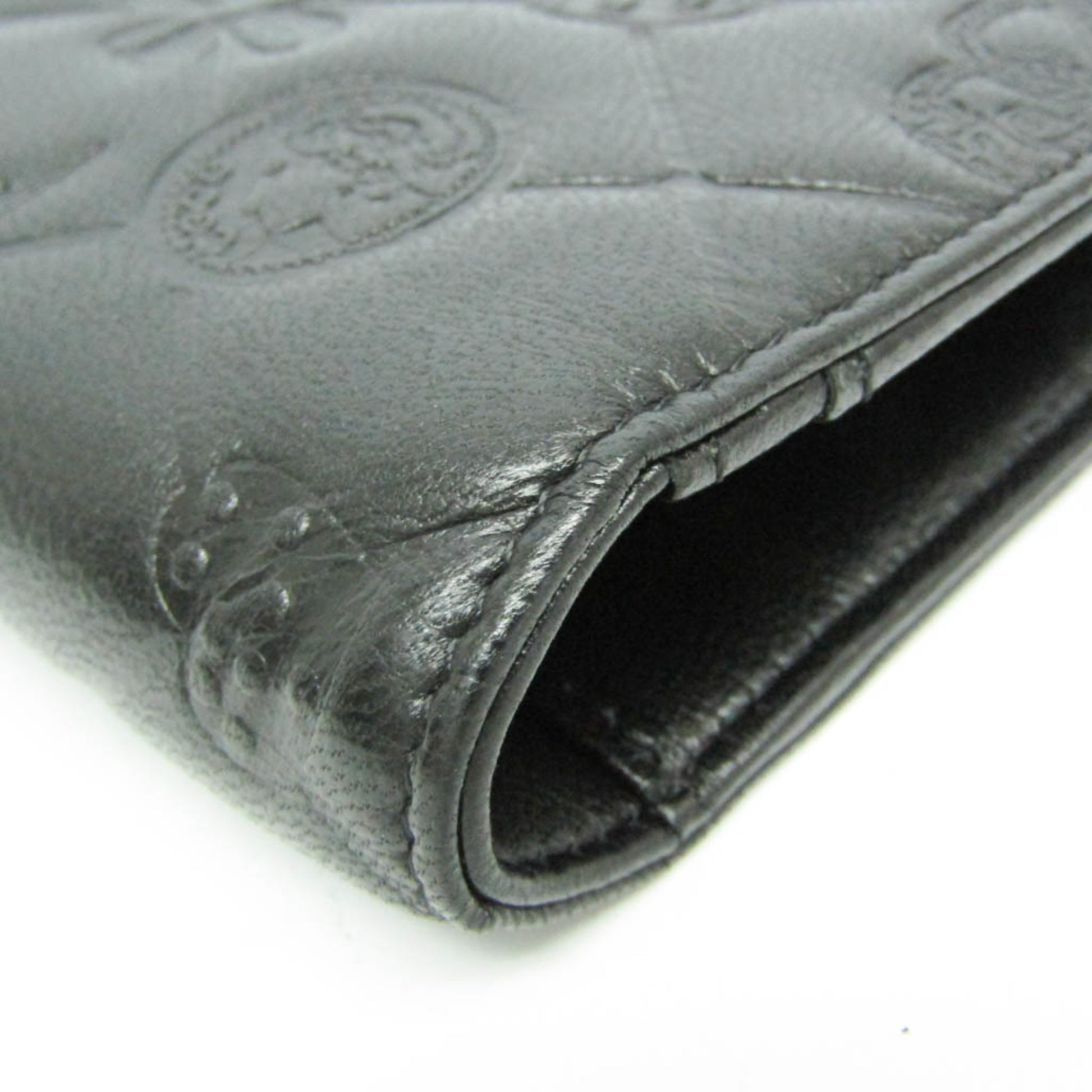 Chanel Lucky Symbols Yen Wallet Embossed Quilted Leather, Black, Leather, Wallet