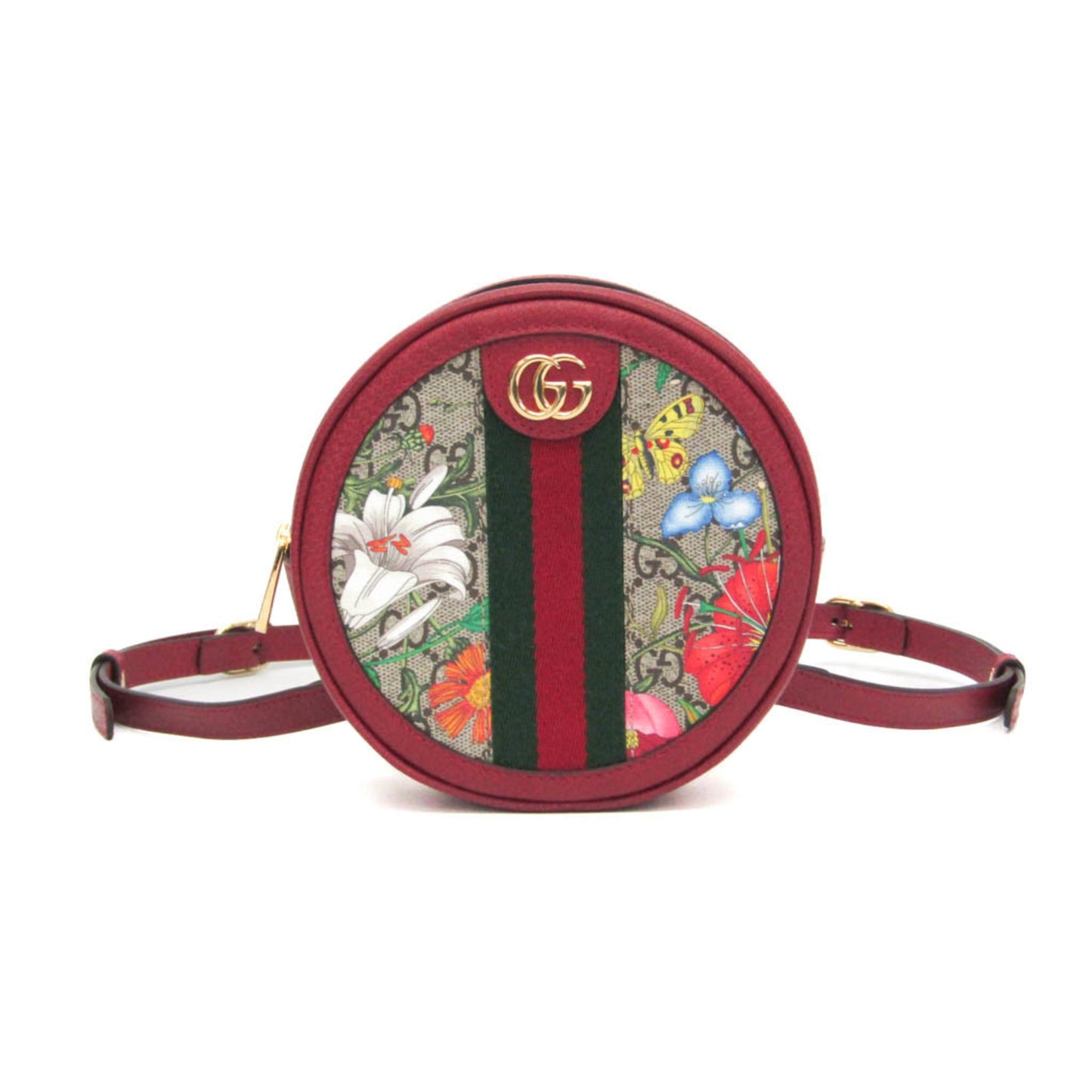 Gucci Ophidia Round Backpack Flora GG Coated Canvas, Multicolour, Canvas, Backpack