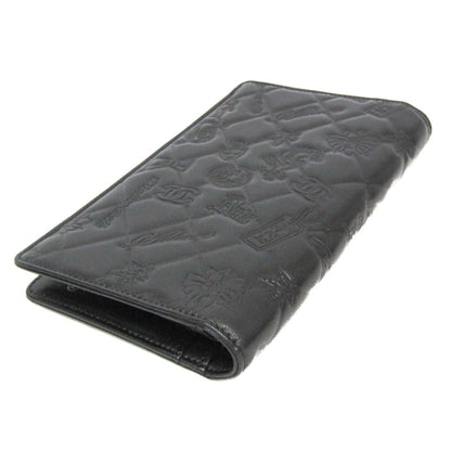 Chanel Lucky Symbols Yen Wallet Embossed Quilted Leather, Black, Leather, Wallet