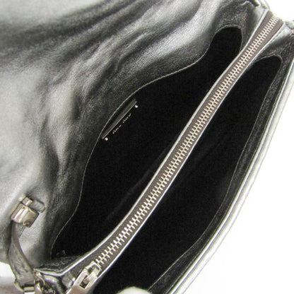 Miu Miu Crystal Clutch Matelasse Leather, SILVER, LEATHER, Shoulder bag