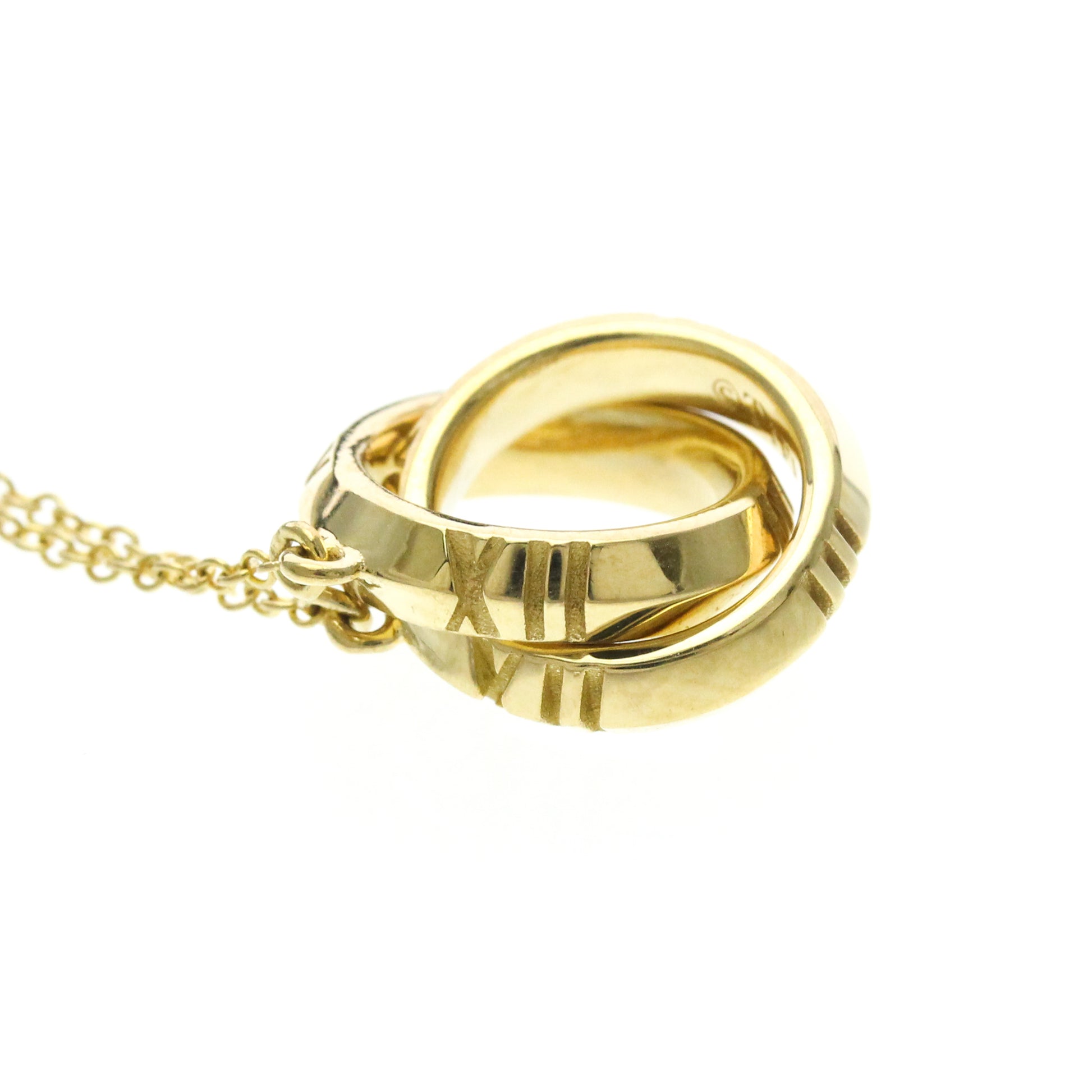 Tiffany & Co. Atlas X Closed Interlocking Pendant Necklace 18K Yellow Gold, Gold, Yellow Gold, Necklace