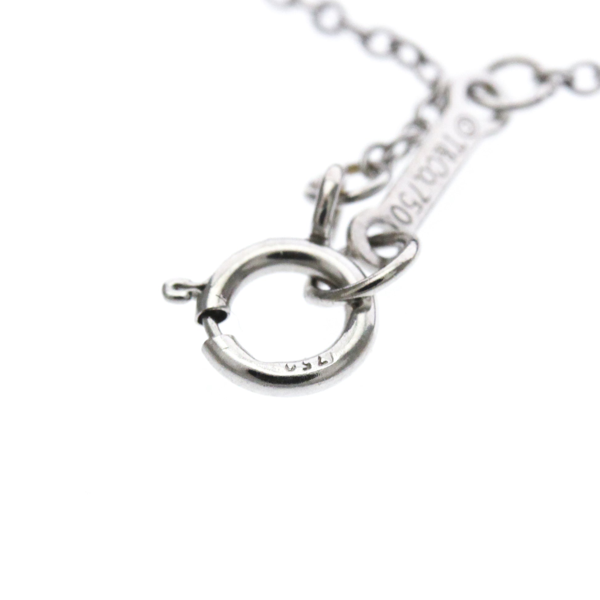 Tiffany & Co. Etoile Cross Pendant Necklace 18K White Gold with Diamonds, Silver, White Gold, Necklace