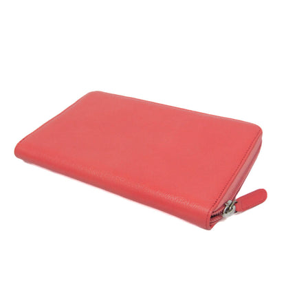 Chanel Camellia Zip Around Organizer Leather, Pink, Leather, Wallet
