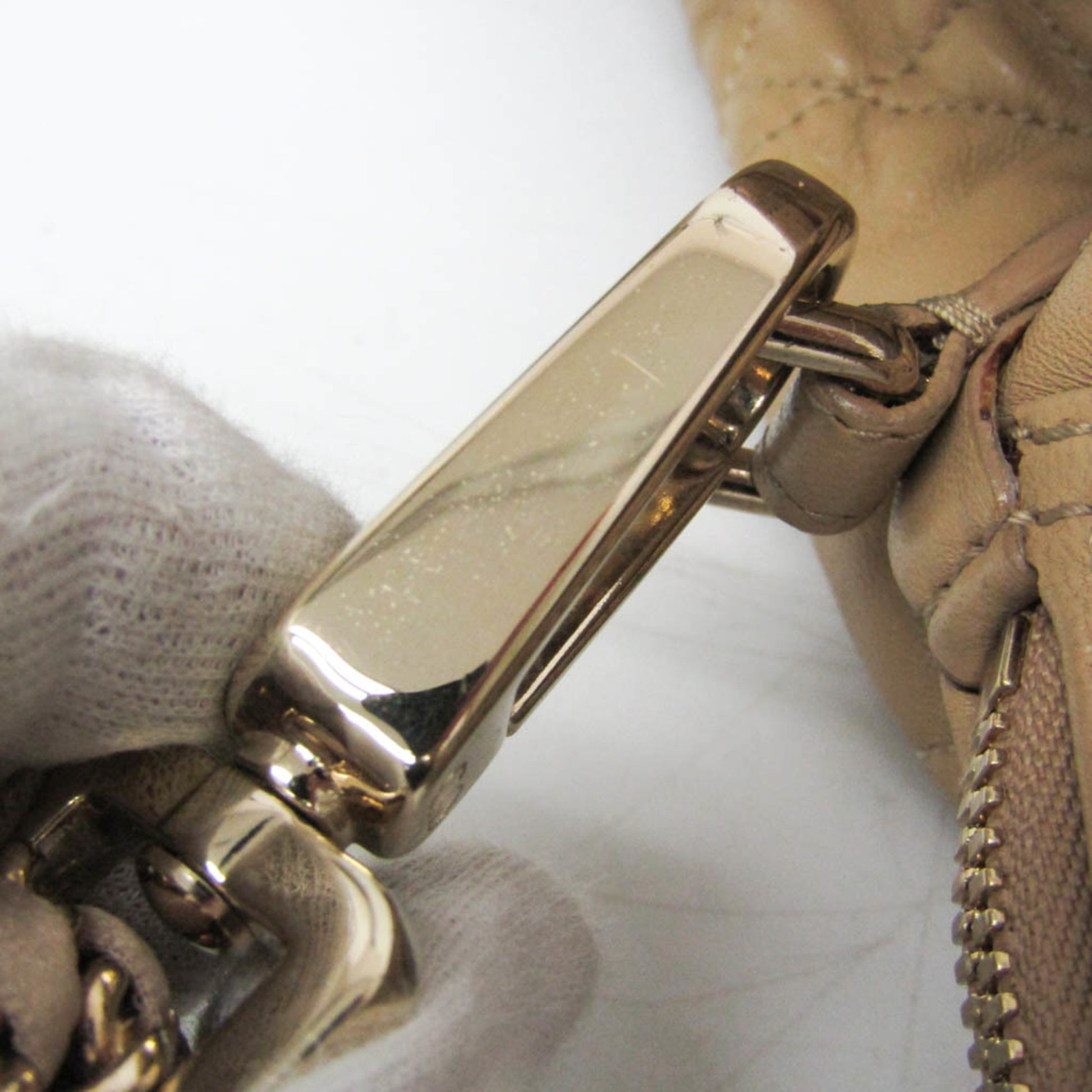 Christian Dior Lady cannage Matelassé, Beige, Leather, Handbag