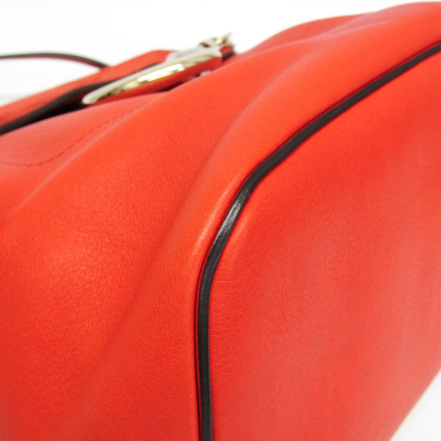 Chloe Faye Backpack Leather and Suede, Orange, Leather, Backpack