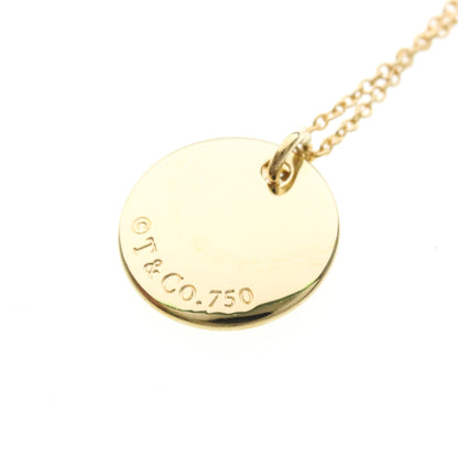 Tiffany & Co. Letter Disc Charm Pendant Necklace 18K Yellow Gold, Gold, Yellow Gold, Necklace