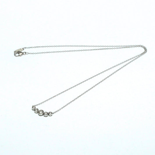Tiffany & Co. Jazz Graduated Pendant Necklace Platinum and Diamonds, Silver, Platinum, Necklace