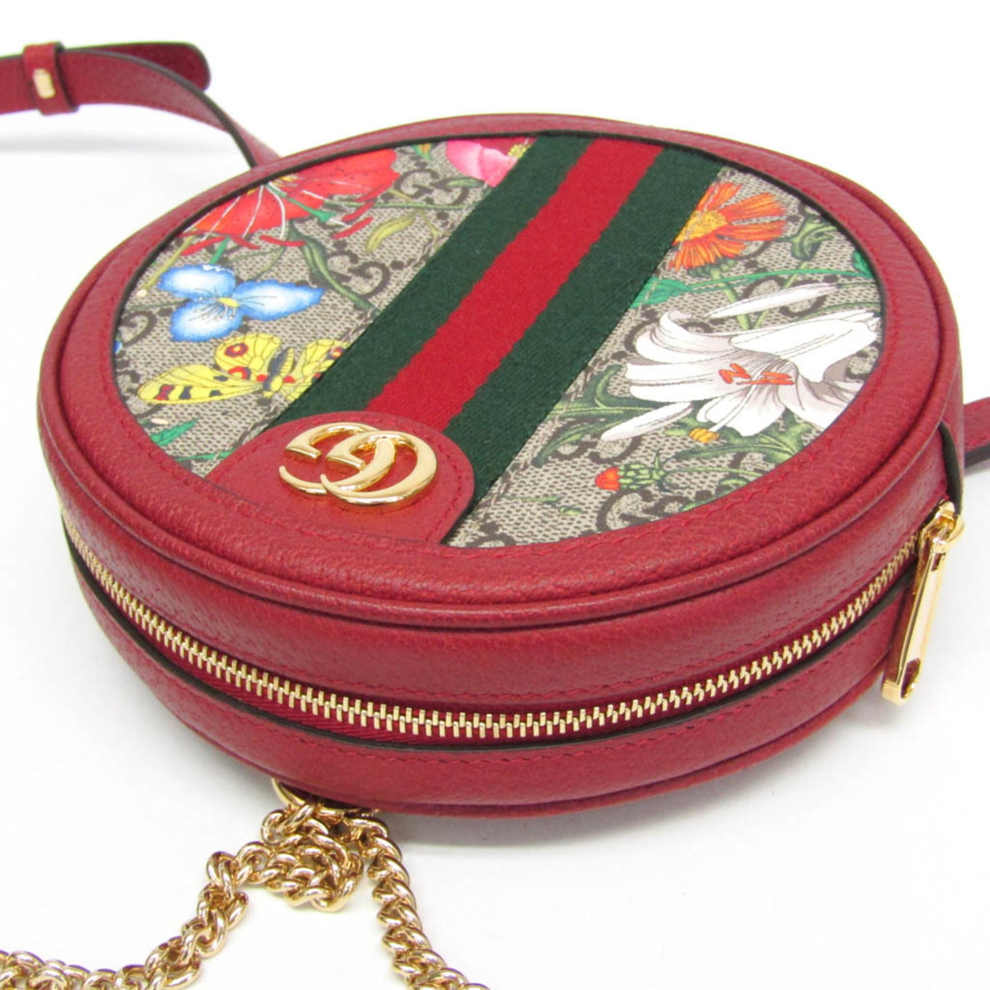 Gucci Ophidia Round Backpack Flora GG Coated Canvas, Multicolour, Canvas, Backpack
