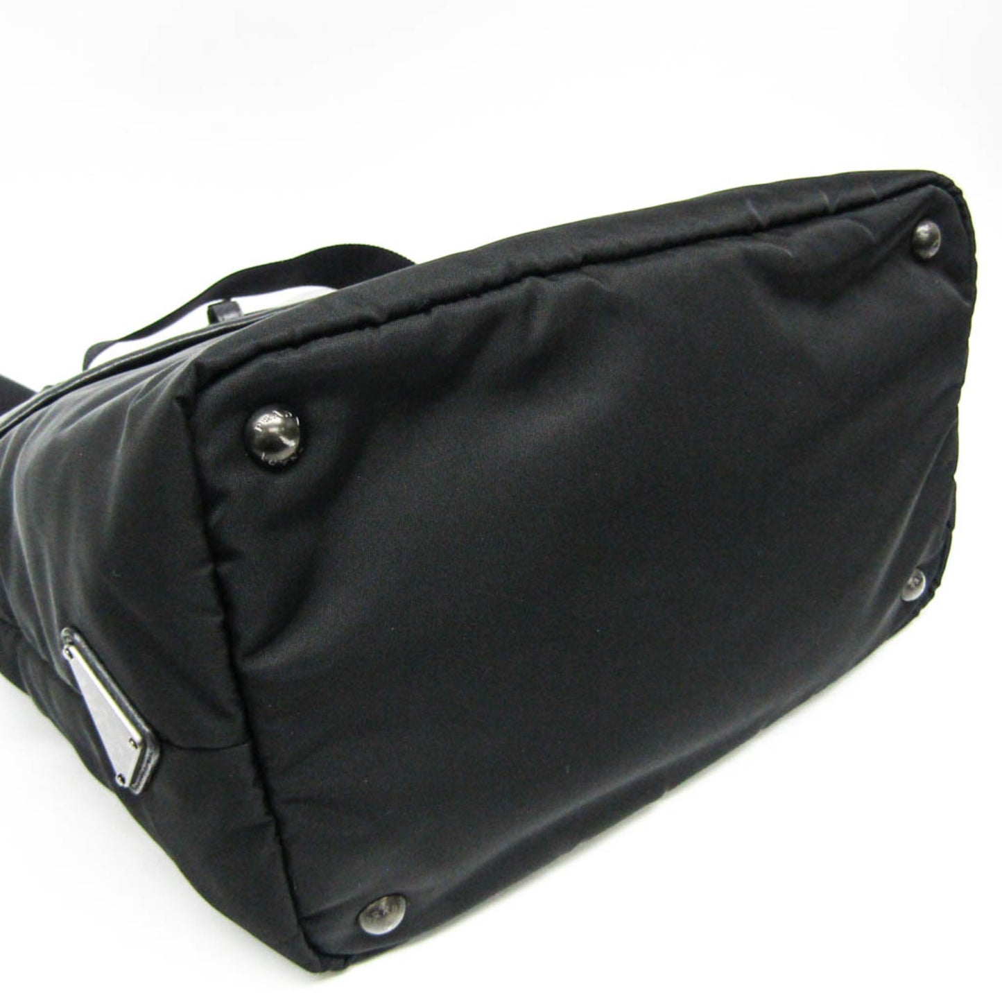 Prada Convertible Double Tote Nappa Leather and Tessuto, Black, Nylon, Handbag