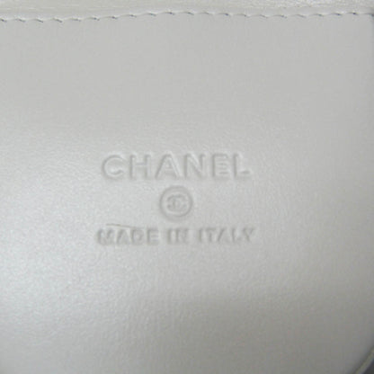 Chanel Chain Around Coin Purse with Chain Quilted Caviar, White, Leather, Shoulder Bag
