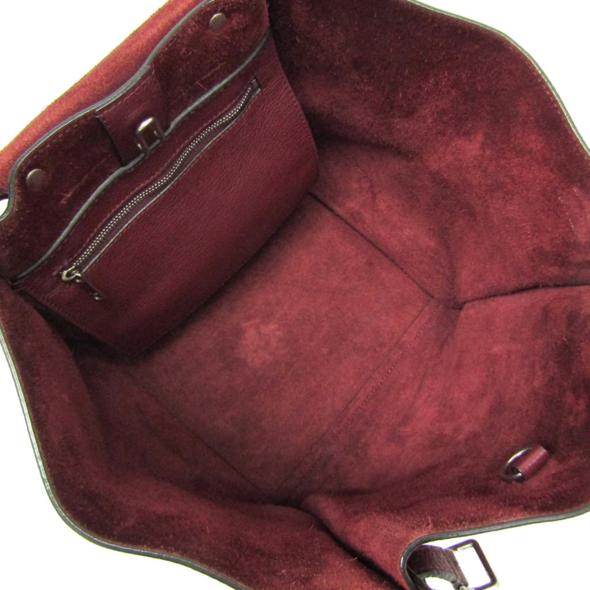 Celine Big Bag Smooth Leather, Burgundy, Leather, Handbag