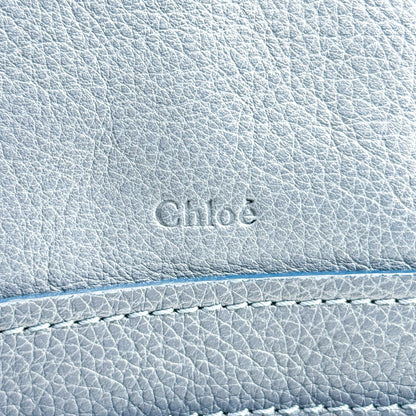 Chloe Paraty Military Top Handle Leather, Navy, Leather, Handbag