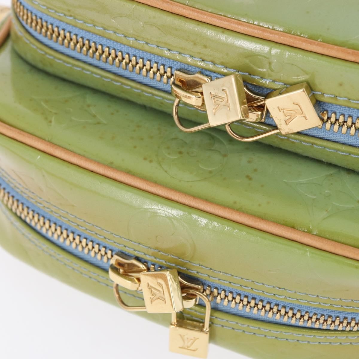 Louis Vuitton Wooster Monogram Vernis, Green, Patent Leather, Handbag