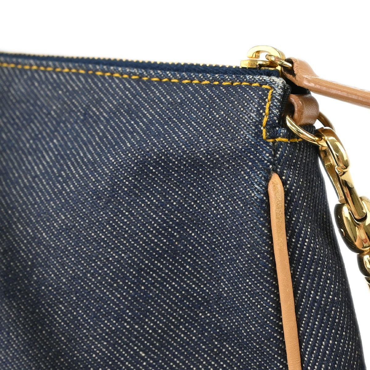 Christian Dior Vintage Saddle Denim, Navy, Denim, Handbag