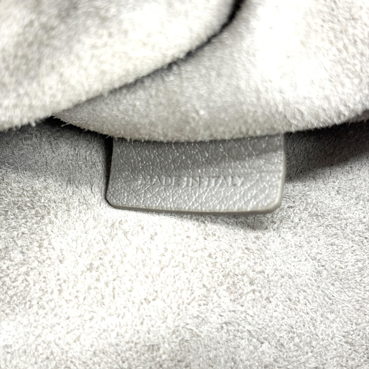 Celine Heloise Triomphe Embossed Leather, Gray, Leather, Shoulder Bag