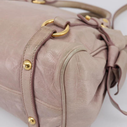 Miu Miu Vitello Lux Leather, Pink, Leather, Handbag