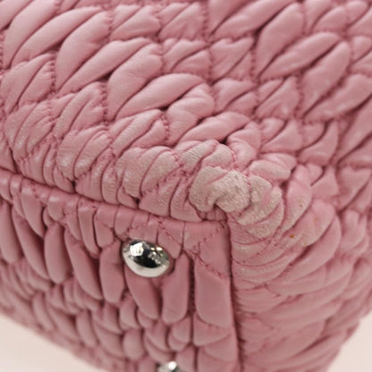 Miu Miu Crystal Convertible Top Handle Matelasse Leather, Pink, Leather, Handbag