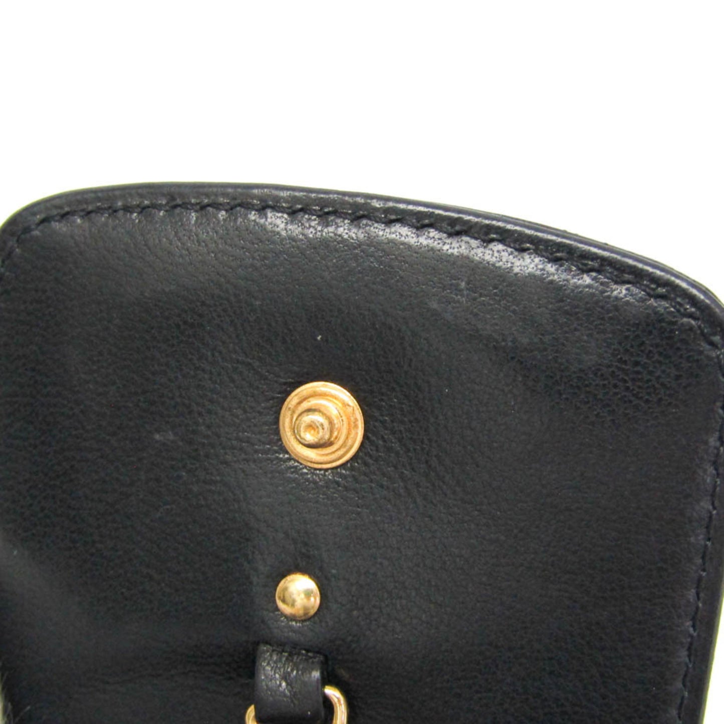 Chanel Key Pouch Patent, Black, Leather, Clutch