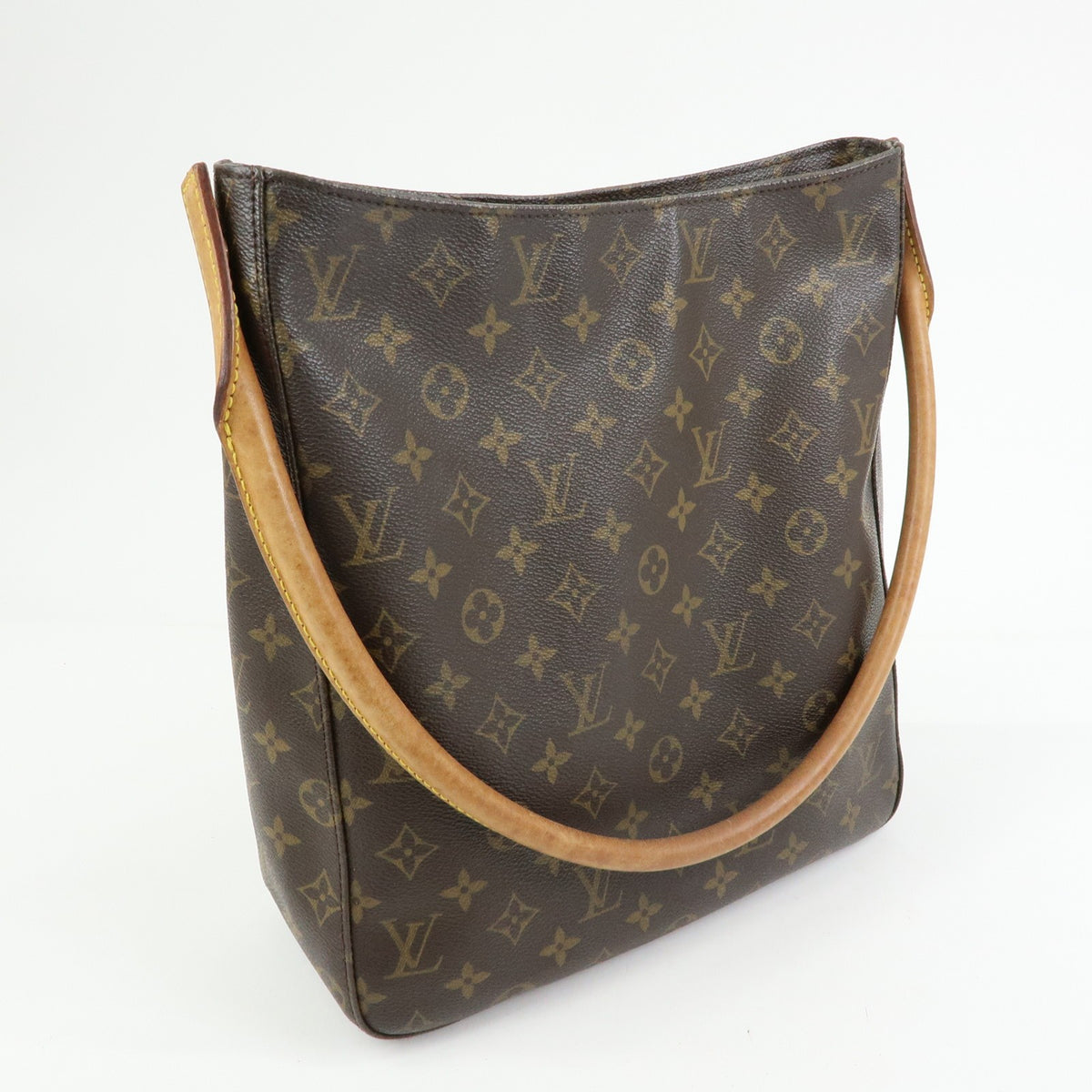 Louis Vuitton Looping Monogram Canvas, Brown, Canvas, Handbag