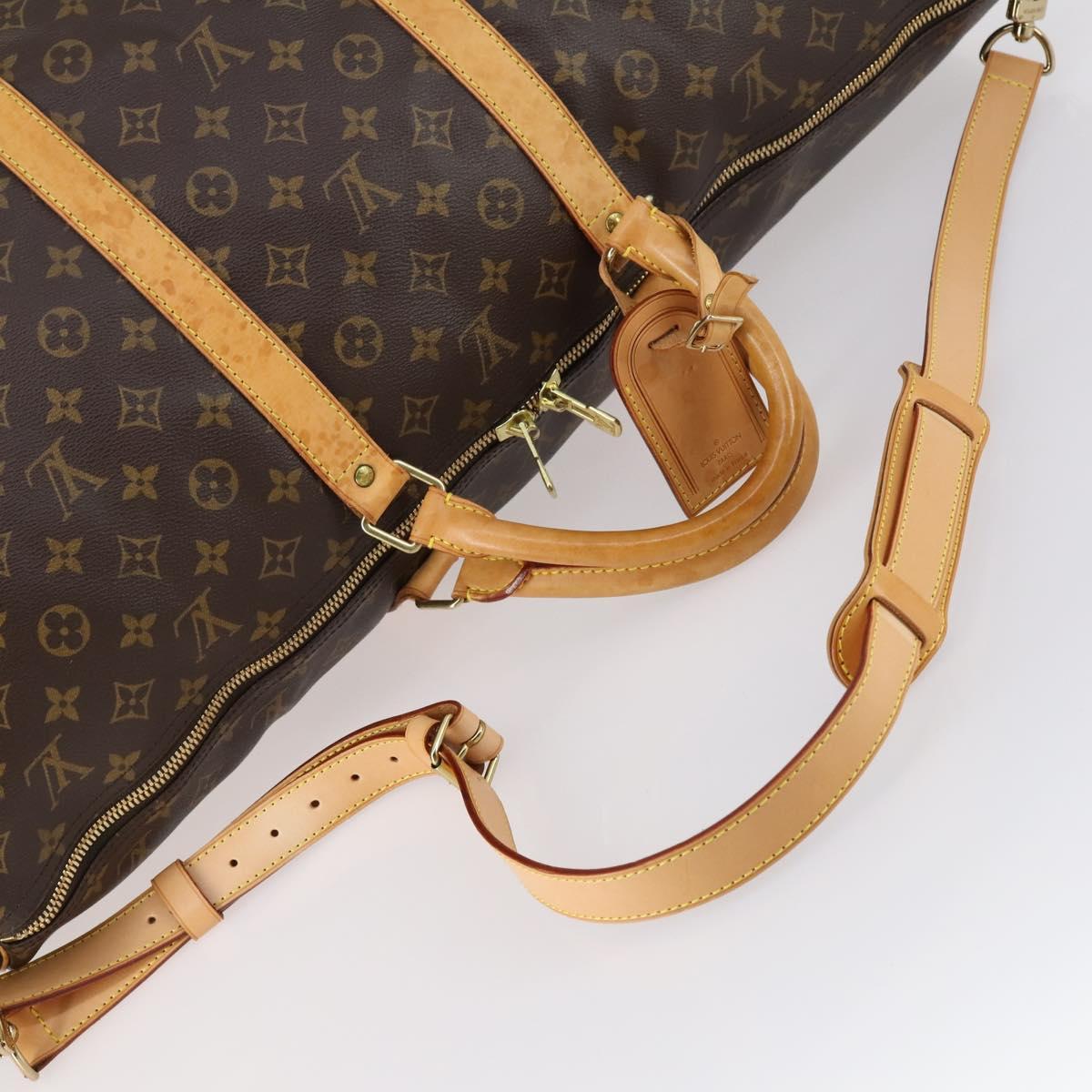 Louis Vuitton Keepall Bandouliere Bag Monogram Canvas, BROWN, CANVAS, Travel bag