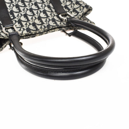 Christian Dior Vintage Open Diorissimo Canvas, Black, Canvas, Tote Bag