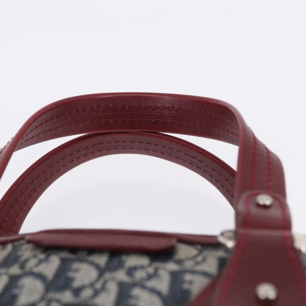 Christian Dior Vintage Trotter Zip Diorissimo Canvas, Navy, Canvas, Tote Bag