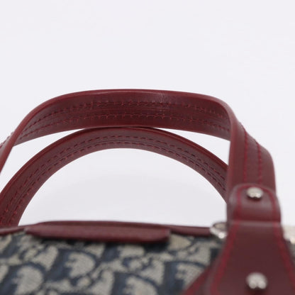 Christian Dior Vintage Trotter Zip Diorissimo Canvas, Navy, Canvas, Tote Bag