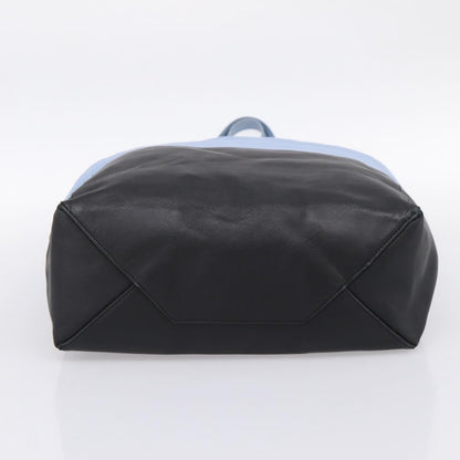 Celine Vertical Bi-Cabas Tote Leather, Blue, Leather, Tote Bag