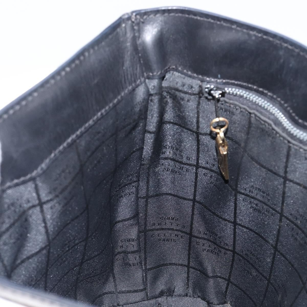 Celine Shoulder bag circle logo Leather, Black, Leather, Shoulder Bag