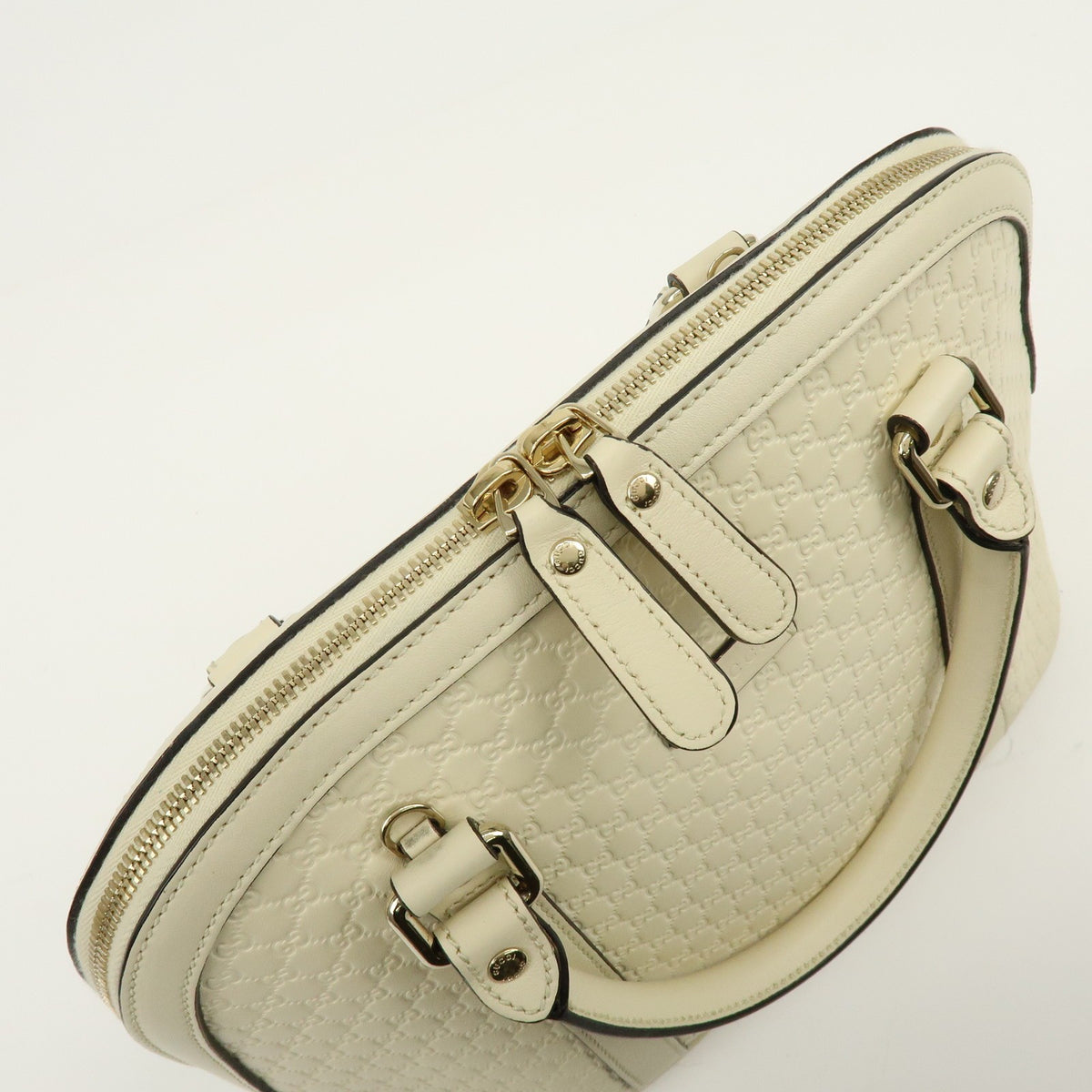 Gucci Convertible Dome Satchel Microguccissima Leather, Beige, Leather, Handbag