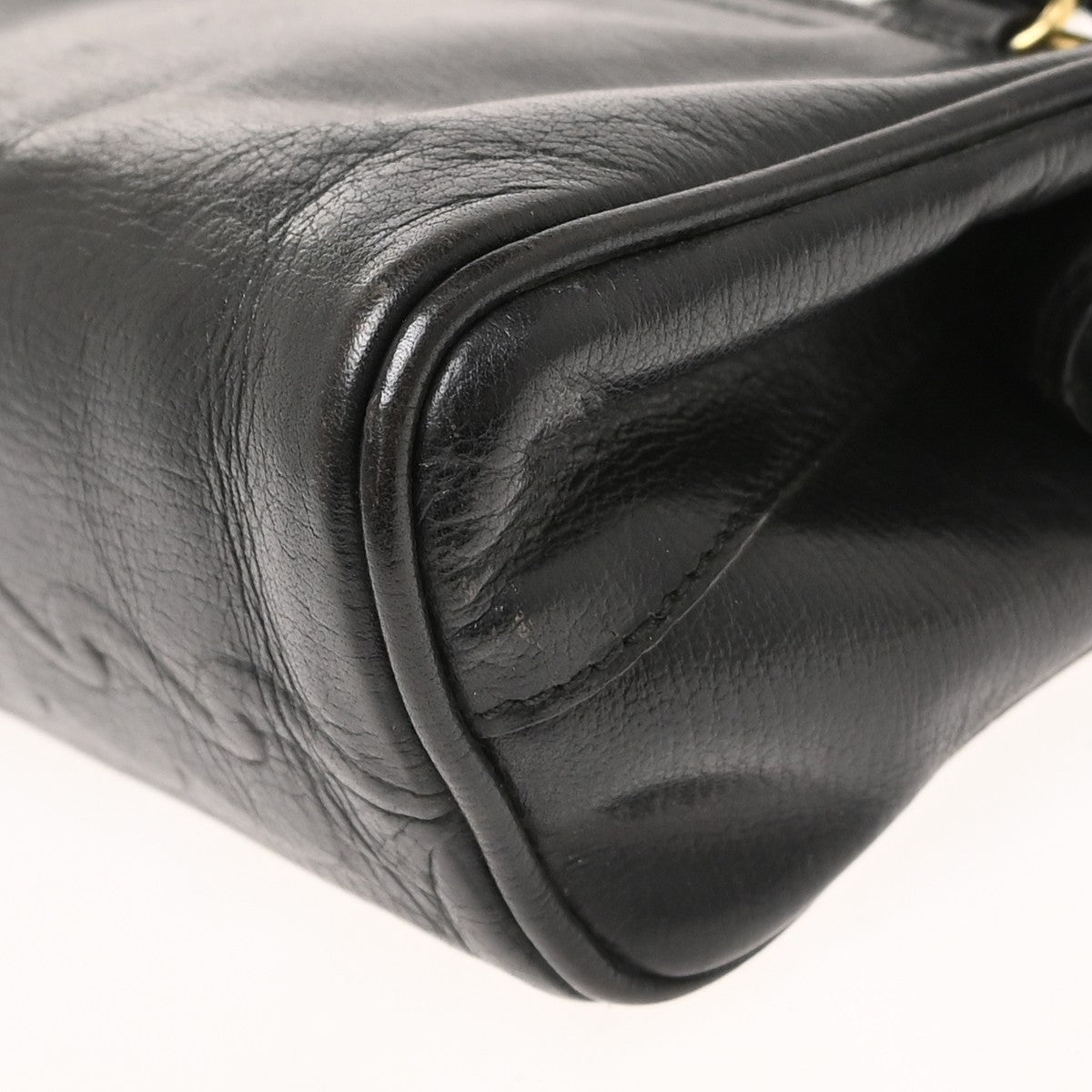 Fendi Convertible Boston Patent, Black, Leather, Handbag