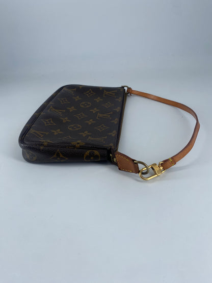 Louis Vuitton Pochette Accessoires Monogram Canvas, BROWN, CANVAS, Bag