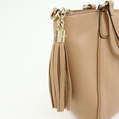 Gucci Soho Working Leather, Beige, Leather, Tote Bag