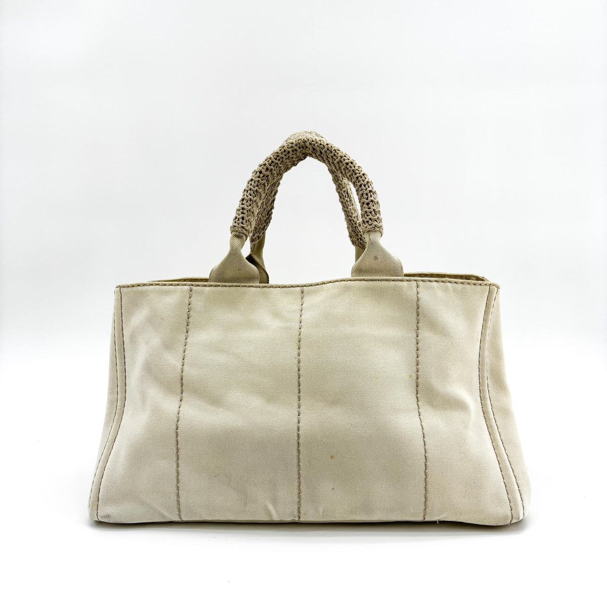 Prada Canapa Canvas, Beige, Canvas, Tote Bag
