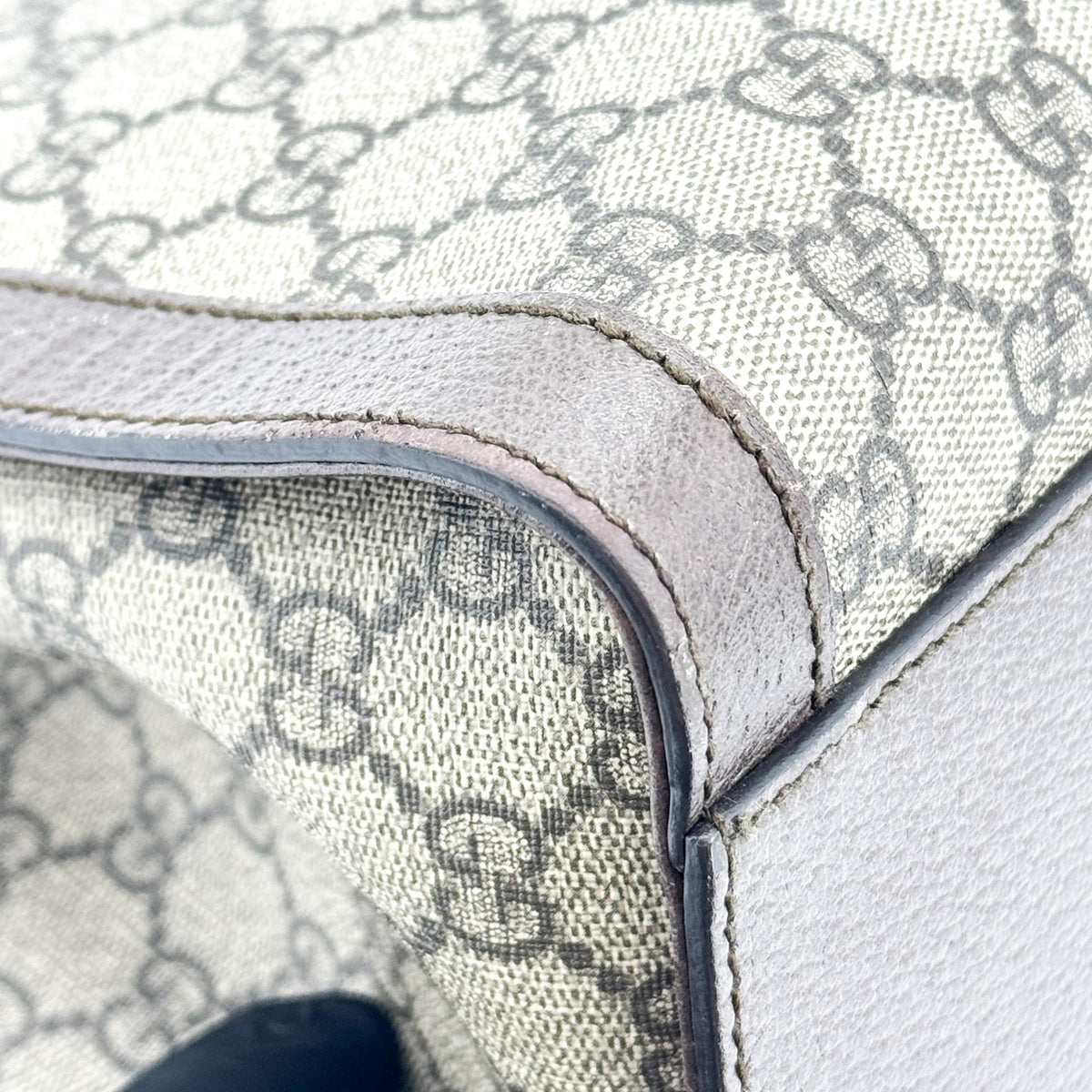 Gucci Ophidia Top Handle GG Coated Canvas, Brown, Canvas, Tote Bag