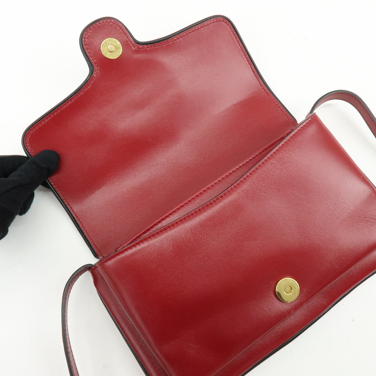 Gucci Arli Leather, Red, Leather, Shoulder Bag