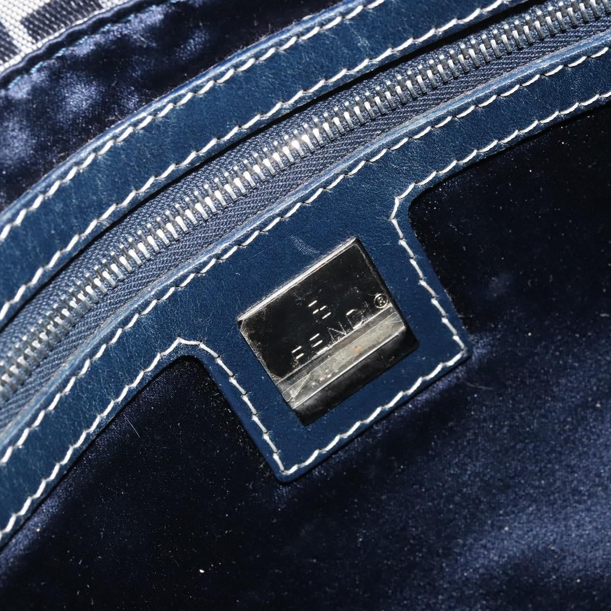 Fendi Mamma Baguette Zucchino canvas, Navy, Canvas, Shoulder Bag