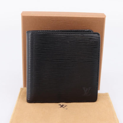 Louis Vuitton Marco Epi Leather, Black, Leather, Wallet